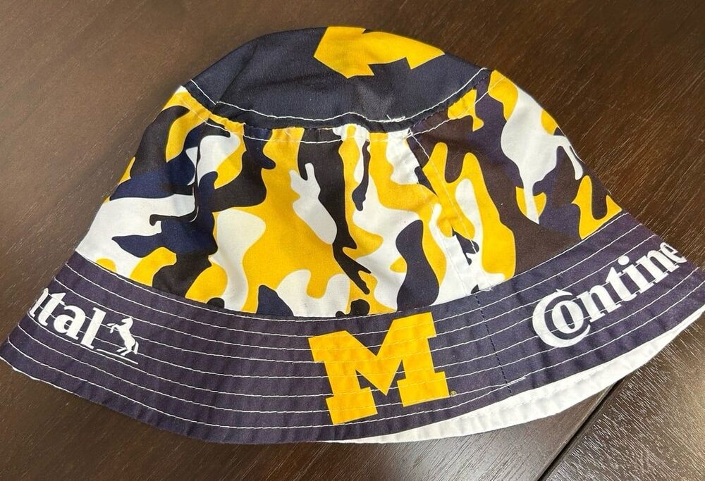 NCAA University Michigan Wolverines camo bucket hat!
